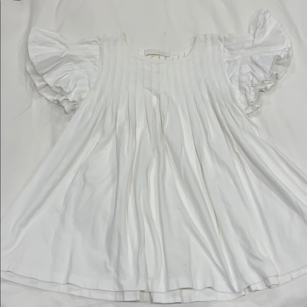 Chloe White Cotton top